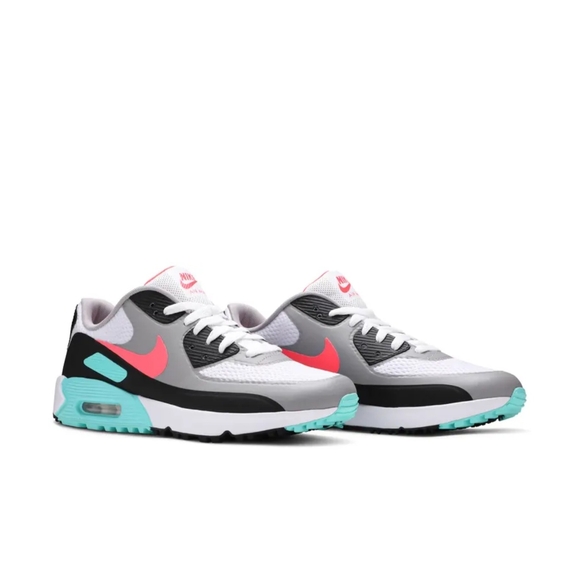 Nike Men's Sneakers - Black, Gray, and Pink with Blue Accents - Picture 1 of 5